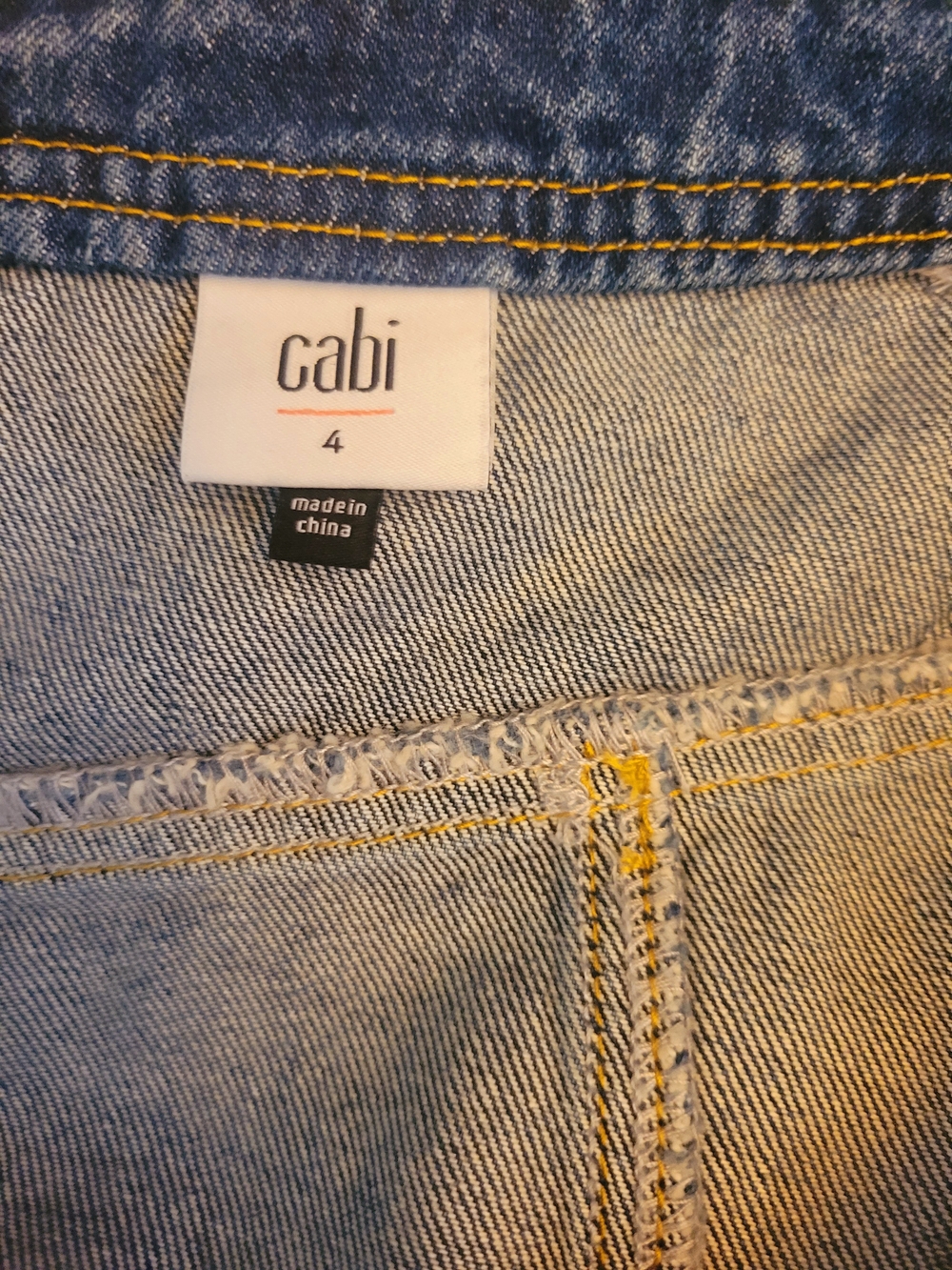 Cabi:Classic Blue Denim A-Line Skirt - Picture 2 of 3
